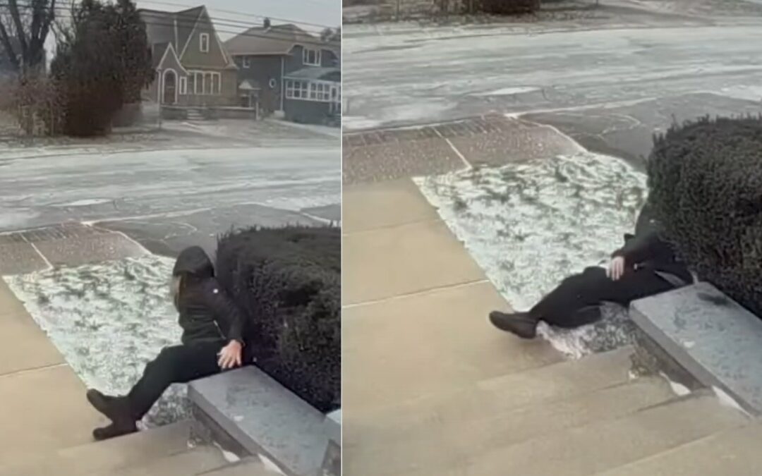 Abuelita se eleva varios metros por los vientos fuertes de la tormenta invernal en Los Ángeles