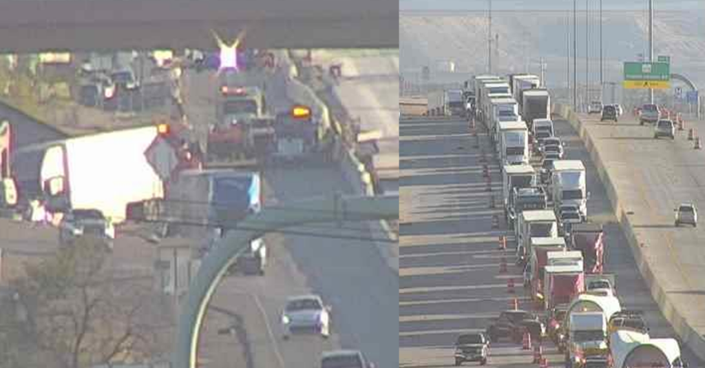 Accidente vehicular causa cierre total de carriles en la I-10 Oeste cerca de Vinton