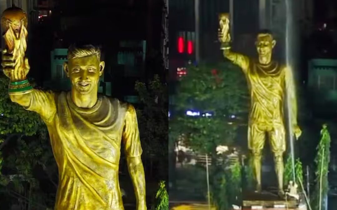 Descubre la Impresionante Estatua de Lionel Messi en la India | VIDEO