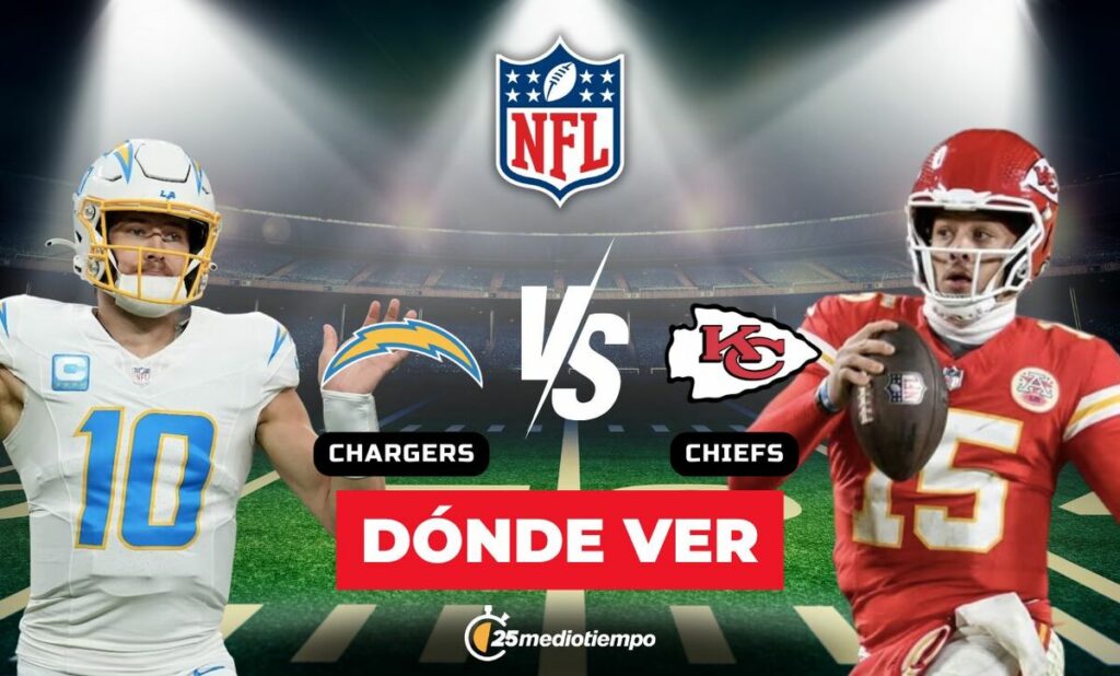 Chargers vs. Chiefs: Cómo Ver el Partido EN VIVO de la Semana 15 de la NFL 2025
