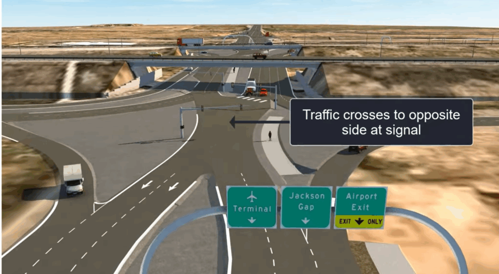 Mejora de Acceso al Aeropuerto Internacional de Denver: Intercambiador Diamante Divergente en Peña Boulevard