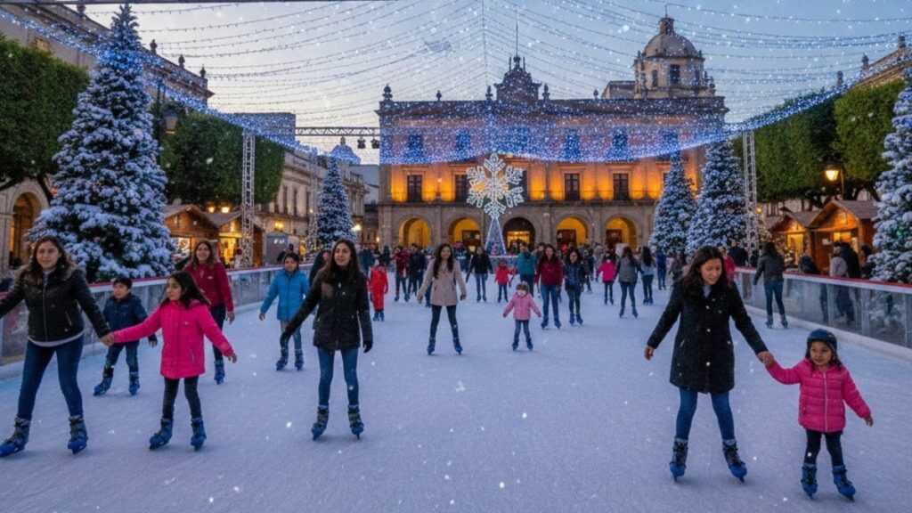 Descubre los horarios de la pista de hielo en el Festival Alegría Corregidora 2025