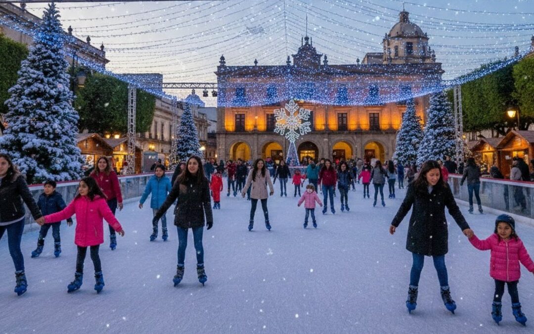 Descubre los horarios de la pista de hielo en el Festival Alegría Corregidora 2025