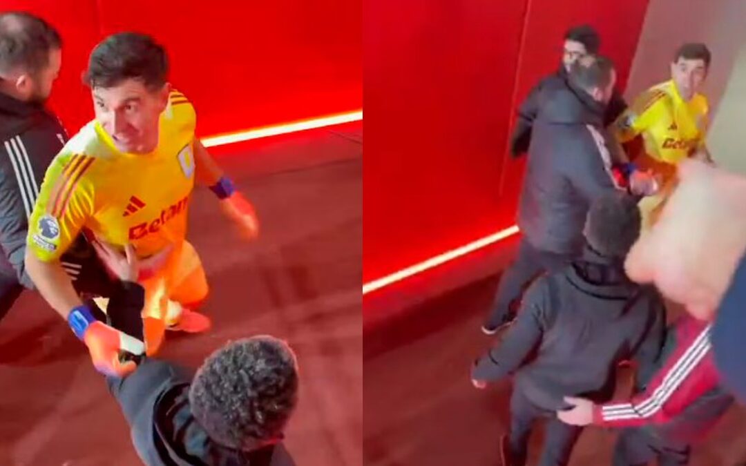 Dibu Martínez enfrenta a aficionados tras la goleada de Arsenal | VIDEO
