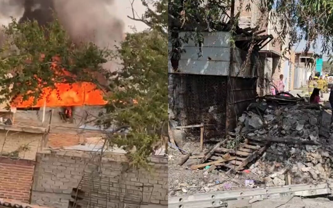 Incendio en El Salto Devora Casa por Acumulación de Chatarra; Familia de 5 Escapa a Tiempo