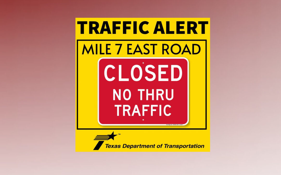 Cierre de Milla 7 East en McAllen: Inician trabajos de reconstrucción el 19 de enero