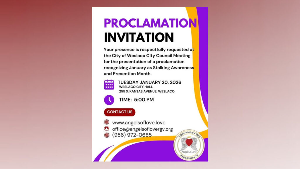 Weslaco declara enero como el Mes de Concientización sobre el Acecho